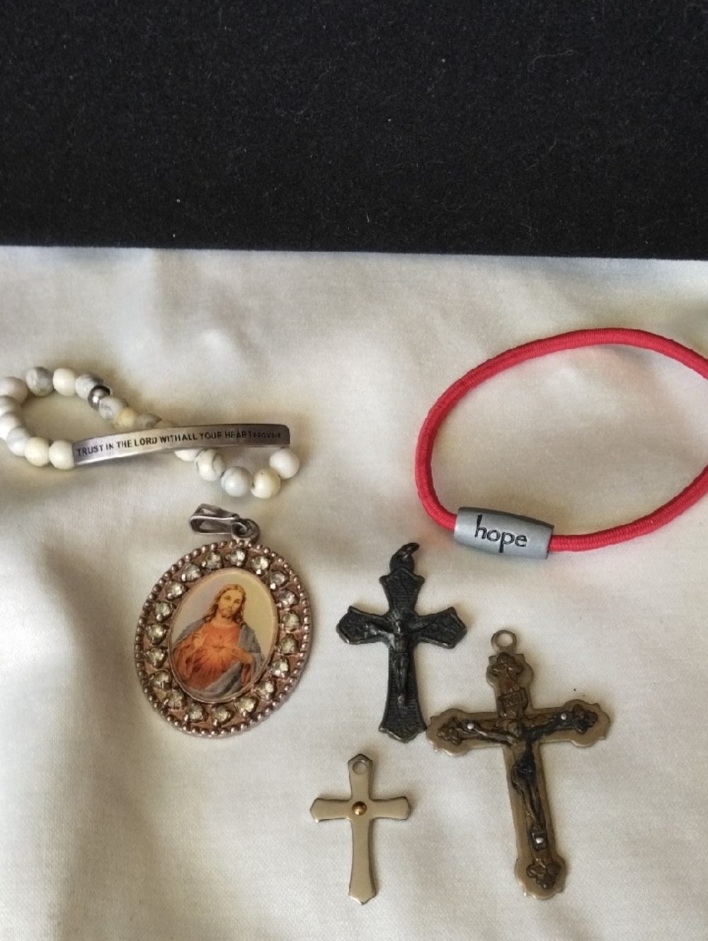 Hope Bracelet and Religious Charm Lot